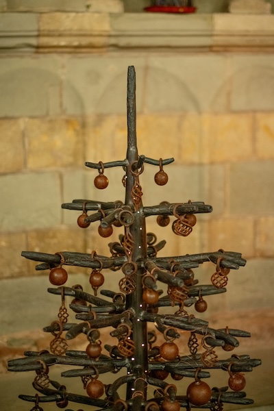 Steel Christmas Tree Sculpture / Forged / Hand Made