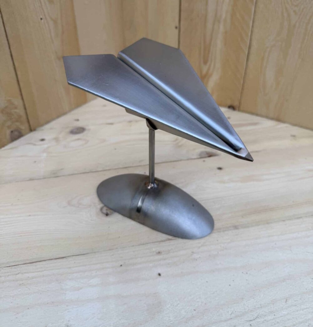 Stainless steel "paper airplane"