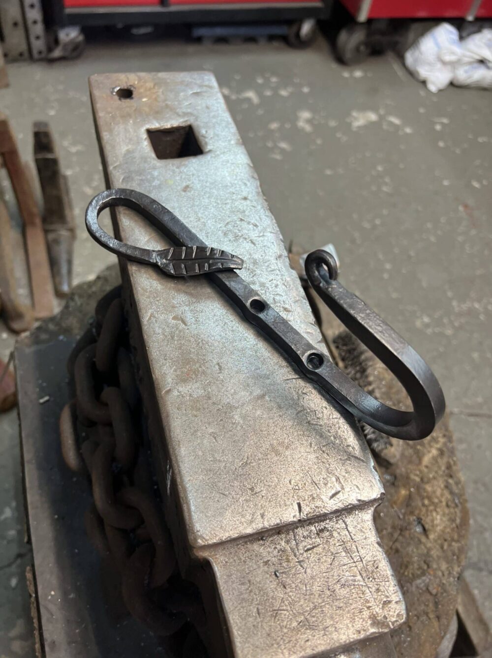 Forged Leaf detail Wall Hook